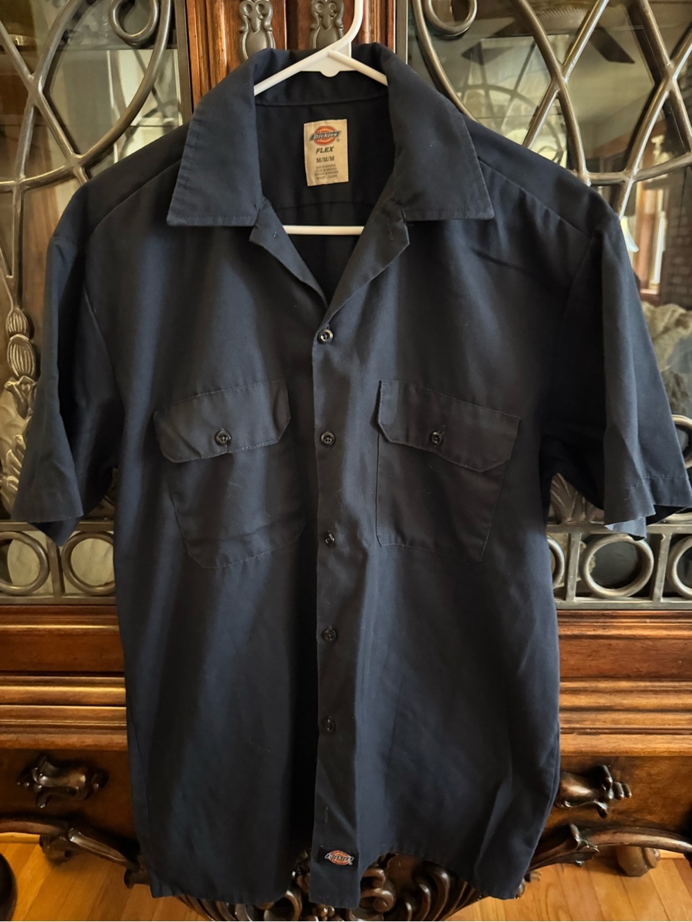 Dickies Flex Navy Short-Sleeve Utility Work Shirt